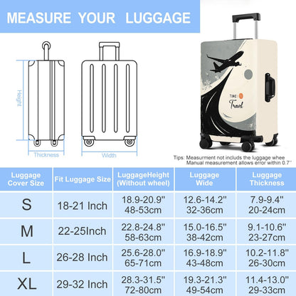 Travel Luggage Cover Washable Suitcase Protector Anti-Scratch,Stretchable Fit for 20-34Inch Luggage Durable Travel Bag Cover with Zipper Closure (L(28-30inch suitcase))