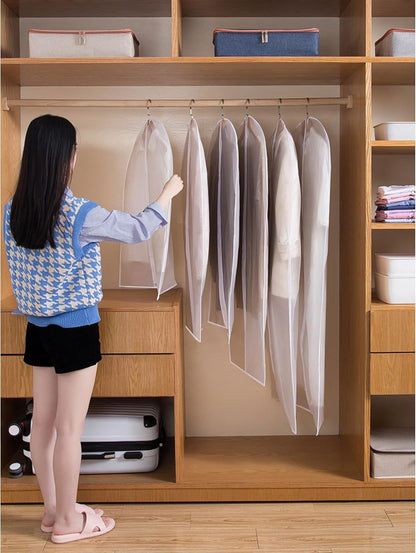 Garment Bags (set Of 12) for Wedding Dress Garment Bag Closet Cover for Open Closet Clothes Storage Bag with Zipper Gown Garment Bag for Long Dresses