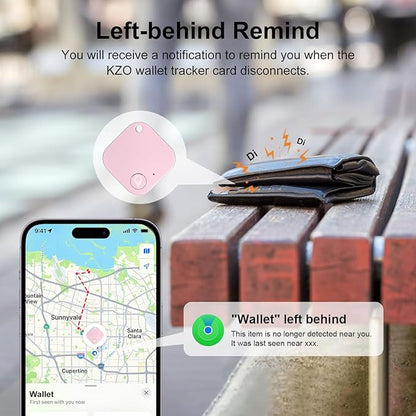 Bluetooth Tracker Tag 4 Pack, Work with Apple Find My (iOS Only, Not for Android), Item Finder for Keys, Backpack, Suitcase, Wallet, Luggage