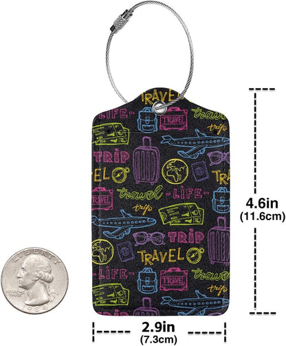 Trip Colored Graffiti Travel-Life Style Luggage Cover Washable Suitcase Protector, Luggage Tag Travel Birthday Gifts For Men Women(S 18-21 Inch Luggage)