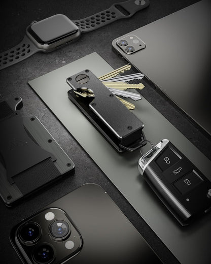Key Organizer Compact Key Holder Metal Key Chain Minimalist key case key holder for keychain Secures 1-5 Keys