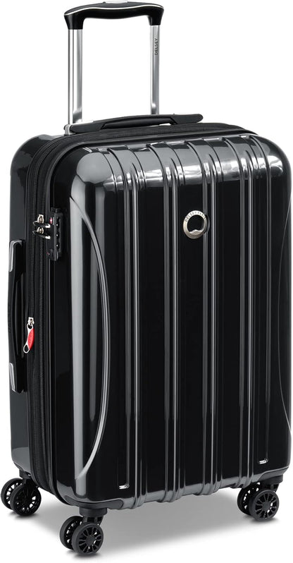 DELSEY PARIS Helium Aero Hardside Expandable Luggage with Spinner Wheels, Black, 3-Piece Set (21/24/28)