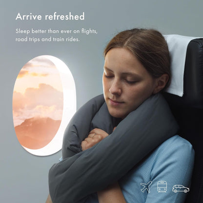 Huzi Infinity Pillow - Travel Neck Pillow - Versatile Soft 360 Support Scarf - Machine Washable - Home Travel Flight Road Trips Airplane Sleeping (Rose)