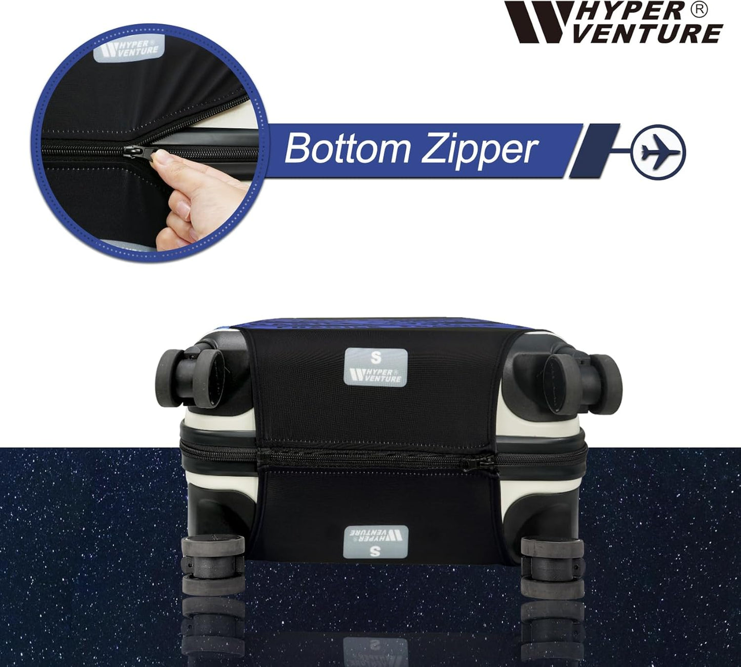 HYPER VENTURE Washable Luggage Cover - Fashion Suitcase Protector Fits 31-32 Inch Luggage (Fragile, XL)