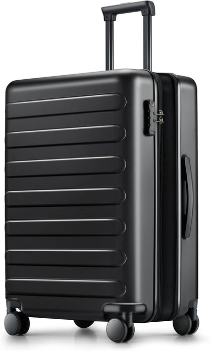 Carry on Luggage 22 X 14 X 9 Airline Approved, 20 Inch Luggage for 3-5 Days Travel, Double Spinner Wheels, 100% Hardshell PC, TSA Lock (00-Black (Expandable), Set 3PCS (20-Inch/24-Inch/28-Inch))