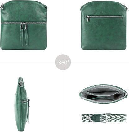 befen Genuine Leather Small Crossbody Purses for Women Travel Cross Body Bags Lightweight with Adjustable Shoulder Strap