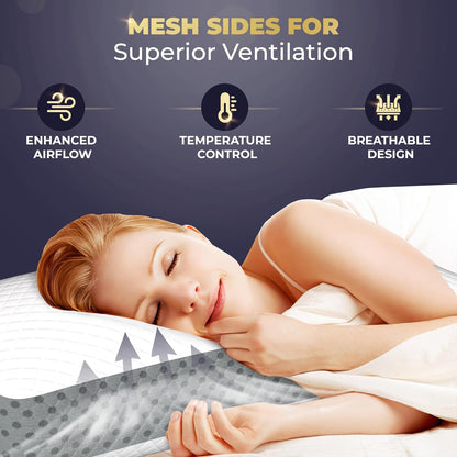 Royal Therapy Memory Foam Pillow, Neck Pain Relief, for Neck and Shoulder Pain, Side Sleeper, Cervical, Pillow Sleeping