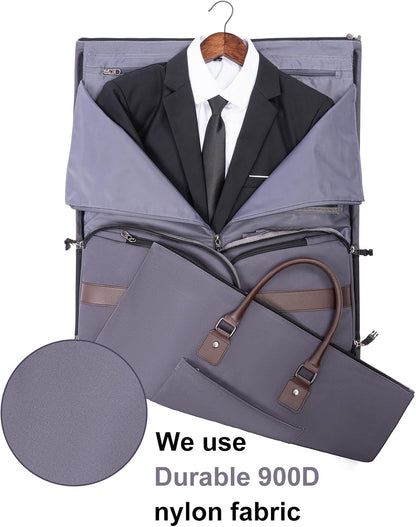Modoker Garment Convertible Weekender Bag,Carry on Canvas Garment Duffle Bag Heavy Duty Overnight Bags for Men Women