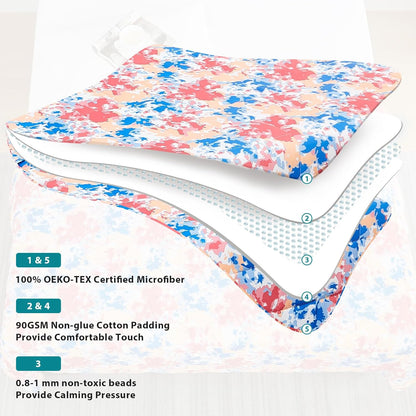 L'AGRATY Weighted Blanket - 60"x80", 15lbs Cooling Breathable Heavy Blanket with Glass Beads for Adult All-Season