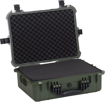 MEIJIA Portable Waterproof Protective Case,Hard Camera Case,Customized Fit Foam Inserted, Elegant Black,Fit for Camera, Equipments, Lens,Drones(Black)