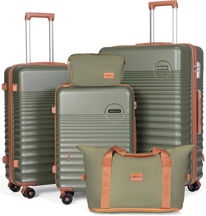 Luggage Sets 5 Piece, Suitcases with Wheels, Hardshell Suitcase Set, ABS Carry on Luggage Set with TSA Lock, Travel Luggage