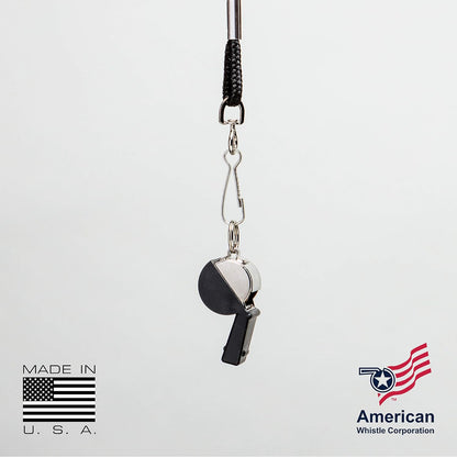 American Whistle Corporation American Classic Whistle - 126 db Solid Brass Whistle with Paracord Lanyards and Safe-T-Tip - Made in America