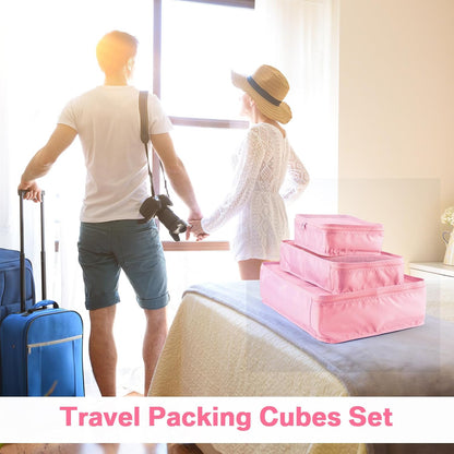 Reginary 6 Set Travel Packing Cubes Luggage Organizer Set Lightweight Suitcase with Shoe Bag for Clothes Toiletries