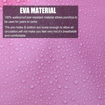 Rain Coats (2 Pack) - Reusable EVA Rain Ponchos for Adults Rain Jackets Raincoats for Men Women