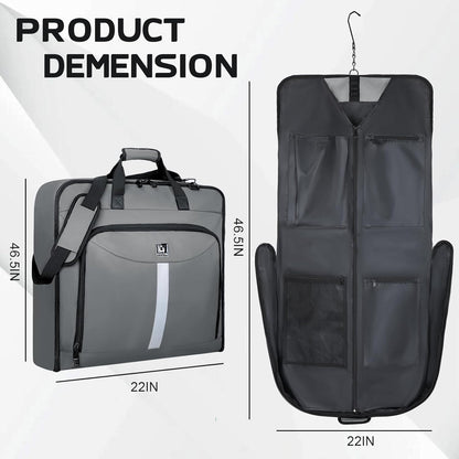 Garment Bags for travel,Hanging clothes Bag for Men Women,Suit Bags with Shoulder Strap,Wedding dress/shirt carry on luggage with fence hook,Wrinkle Free foldable duffle bag,Waterproof luux travel bag