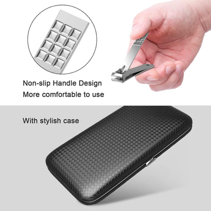 Manicure, Pedicure Kit, Nail Clippers, Professional Grooming Kit, Nail Tools with Luxurious Travel Case, Set of 12 … (nail clippers 12pcs)