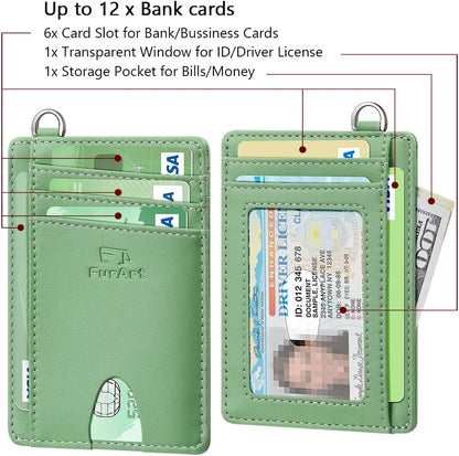 FurArt Slim Minimalist Wallet, Front Pocket Wallets, RFID Blocking, Credit Card Holder for Men & Women