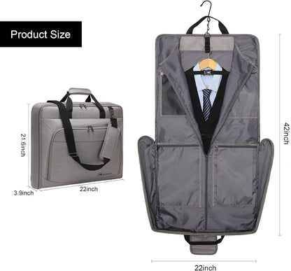 Modoker Suit Luggage Garment Bag with Shoulder Strap, Suit Carry on Bag Hanging Suitcase Garment Bags for Men Women Business Travel