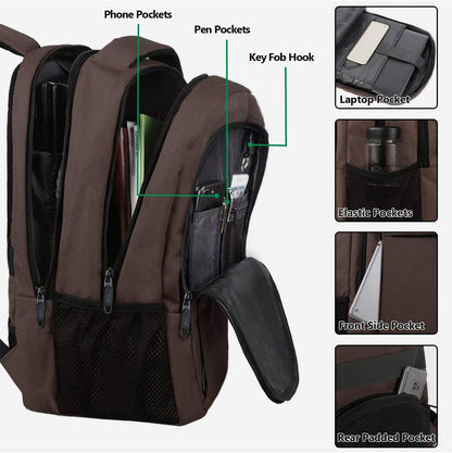 MATEIN 15-inch Laptop Backpack, School Backpack with USB for Men Women and College Student, Sturdy Laptop Bag for Laptop Accessories Water Resistant Travel Backpack Functional Birthday Gifts