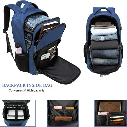 Travel Laptop Backpack, Large Anti-Theft Business Travel Backpack with USB Charging Port, Water Resistant College School Computer Bag for Men/Women for 17 Inch Laptop and Notebook