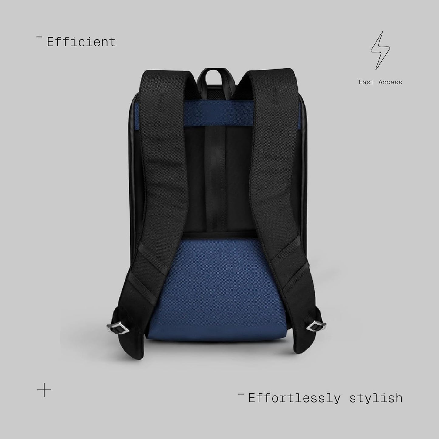 The Frenchie Co. - Super Light Speed Backpack - Expandable lightweight travel pack - Anti-theft magnetic closure for rapid access - Self-adjusting ergonomic straps for comfort