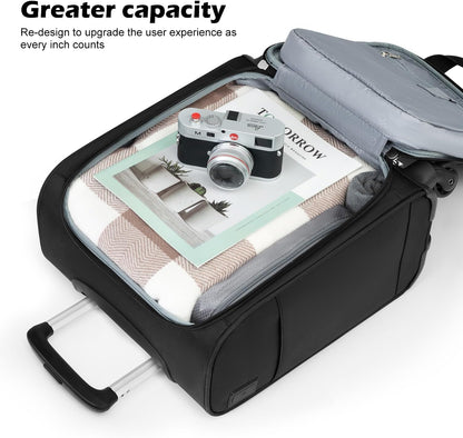 Coolife Underseat Carry On Luggage Softside Lightweight Rolling Travel Bag Spinner Suitcase