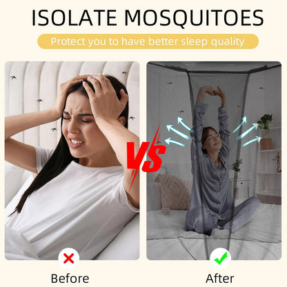 4 Corners Mosquito Net for Mosquiteros para Camas Bed Canopies Netting Bed Drapes Rectangular Mosquito Mesh for Camping Home Outdoor Travel(Black,L79 X W47 X H59 Inch,Opening)