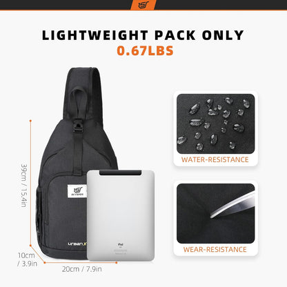 SKYSPER Sling Bag RFID Crossbody Sling Backpack Cross Body Shoulder Bag Travel Hiking Daypack for Women Men