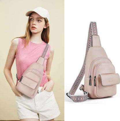 Sling Bag Crossbody Bags for Women Small Cross Body Bag Fanny Packs Chest Sling Purse for Daily Travel Leisure Sport