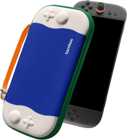 tomtoc Slim Carrying Case for Nintendo Switch 2 Model 2025, Odorless Felt Protective Hard Shell with 12 Game Card Slots, Portable Travel Storage Case with Original Patent and Military Grade Protection