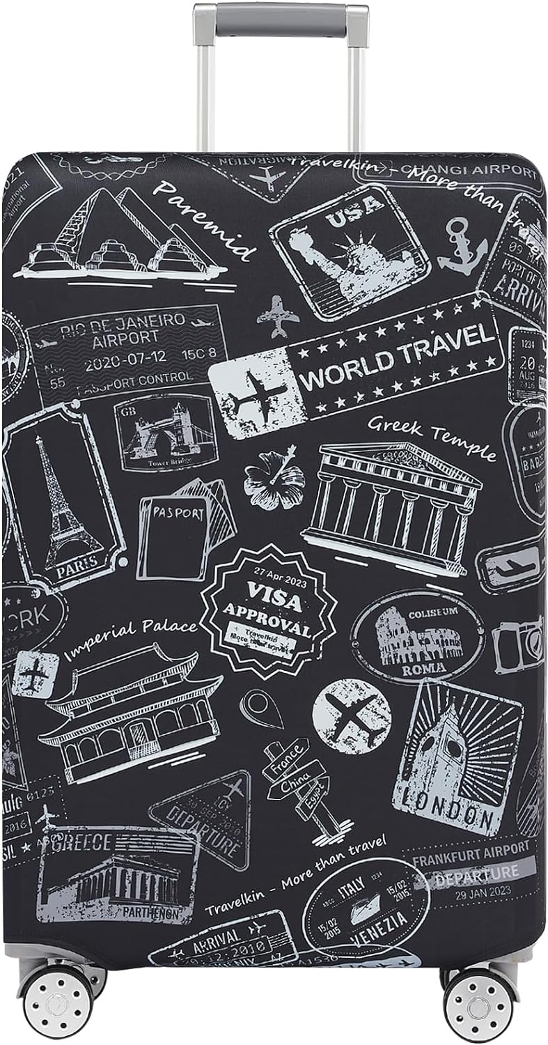 TRAVELKIN more than travel Luggage Covers For Suitcase Tsa Approved,Suitcase Cover Protector Fit 18-32 Inch Luggage