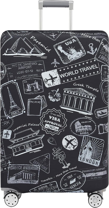 TRAVELKIN more than travel Luggage Covers For Suitcase Tsa Approved,Suitcase Cover Protector Fit 18-32 Inch Luggage