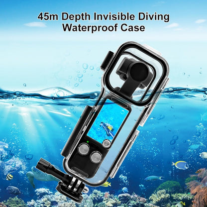 PULUZ 45M/147FT Diving Case for DJI Osmo Pocket 3 Underwater Waterproof Case Housing Shell for Osmo Pocket 3 Action Camera Protective Cover Accessories for Diving Surfing Swimming Skiing