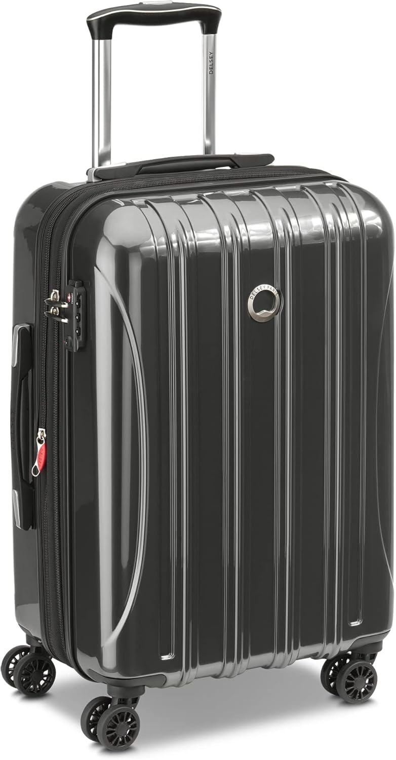 DELSEY PARIS Helium Aero Hardside Expandable Luggage with Spinner Wheels, Brushed Charcoal, 2-Piece Set (21/24)