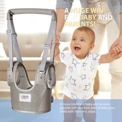 Baby Walking Harness-Handheld Assistant Belt- Toddler Infant Walking Aid for Trainer & Support 7-24 Month Old (summer-Gray-1817)
