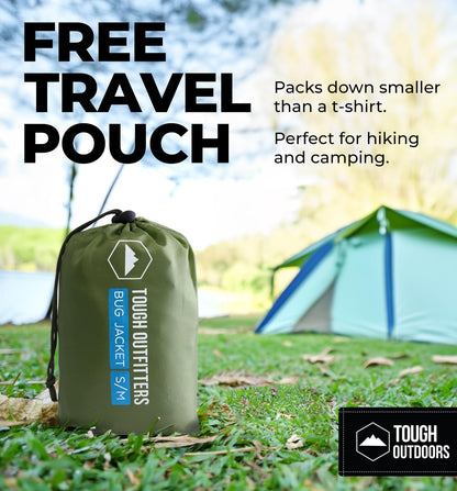 Tough Outfitters Mosquito Suit Jacket - Mosquito Repellent Clothing for Men & Women - Insect, Bug Proof Net Mesh Jacket for Gardening & Outdoor - Protection from Flies, Tick, Gnats