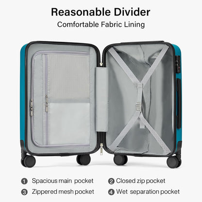 Hanke 28 Inch Luggage Large suitcases with Wheels Hardshell Lightweight Tsa Luggage 28 Inch for Women Men Travel Suitcase Checked Luggage(Caribbean Blue)