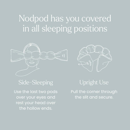 Nodpod Gentle Pressure Silk Sleep Mask | Patented Light Blocking Design for Sleeping, Travel & Relaxation | Bead Filled, Machine Washable (Willow)