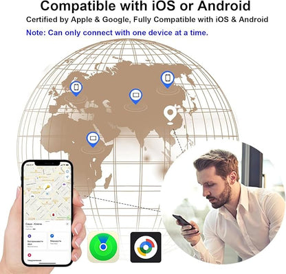 Air Tracker Tags for Android or iOS,Dual System Smart Tags,Keys Finder and Item Locator for Keys,Smart Tracking Tag,Compatible with iOS Find My or Google Find Hub App,Luggage,Backpack,Bags and More