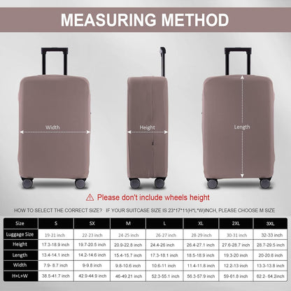 Travel Luggage Cover Suitcase Protector Scratch-Resistant Fit 19-31 Inch Suitcase, Not Included Suitcase (Khaki, M(24-25 inch))