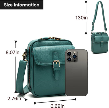 1060 Leather Crossbody Bags for Women Anti-Theft Vegan Purse with Card Slots, Travel Shoulder Bag, Waterproof Crossbody Purse