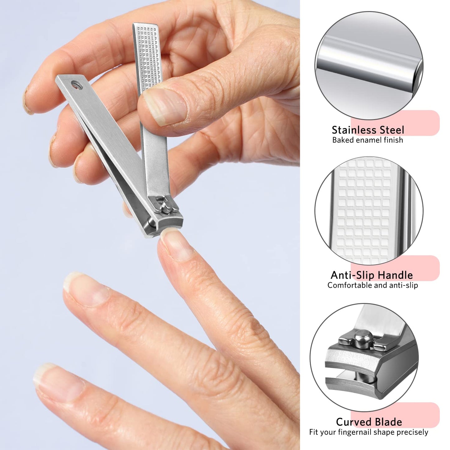 Tweezers and Nail Clipper Set with Case for Men Women, MORGLES 9 Pcs Professional Stainless Steel Tweezers No Gaps