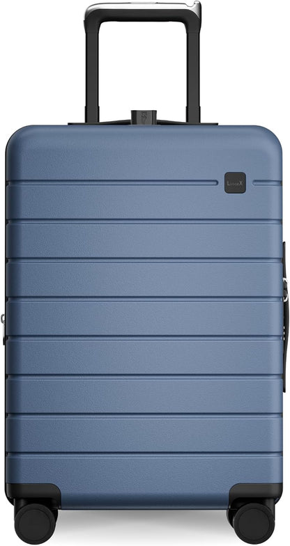 LUGGEX Carry On Luggage HUP3, Accelerate Access with DiHook, Handy Pouch, 20 inch Expandable Hard Shell Suitcases with Spinner Wheels