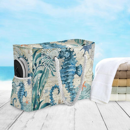 senya Large Beach Bags Totes Canvas Tote Shoulder Bag Soft Wave Water Resistant Bags for Gym Travel Daily Ocean