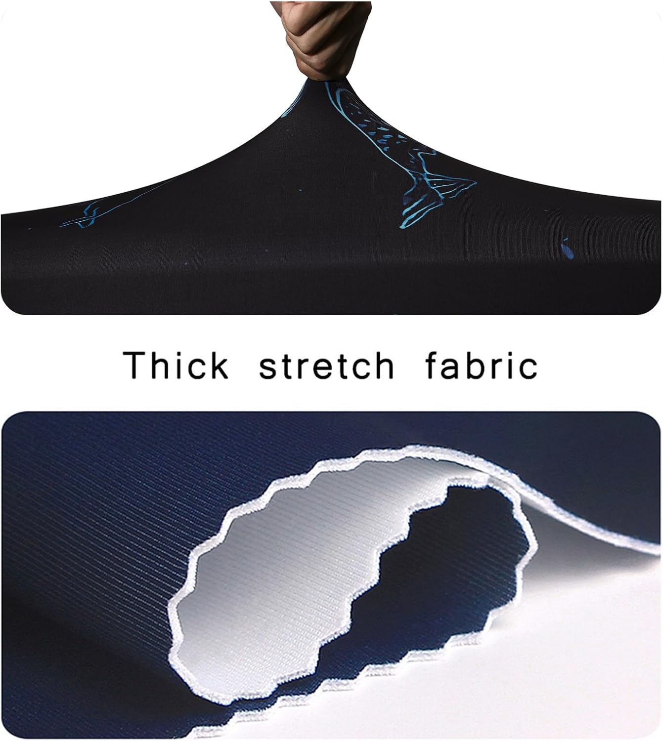 WUJIAONIAO Travel Luggage Cover Baggage Suitcase Cover Protector Skins 18-32 Inch (dolphin, M (for 22-24 inch luggage))