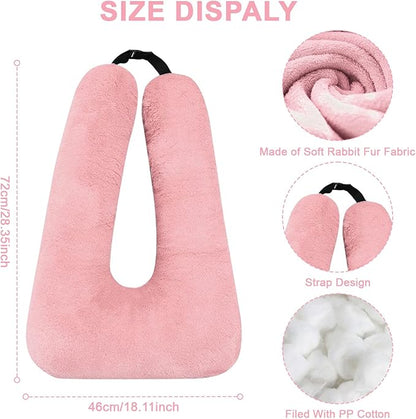 Car Pillow for Kids – Comfort Travel Pillow for Car – Soft Cotton Support Cushion for Children and Adults on Long Trips (Pink)