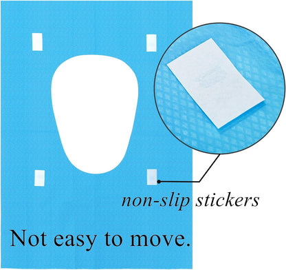 Tebery 100 Pack Toilet Seat Covers Disposable, Individually Wrapped Travel Toilet Cover, Extra Large Potty Seat Liners Portable, Waterproof Potty Training Shield for Public Restroom, Trip, Outdoors