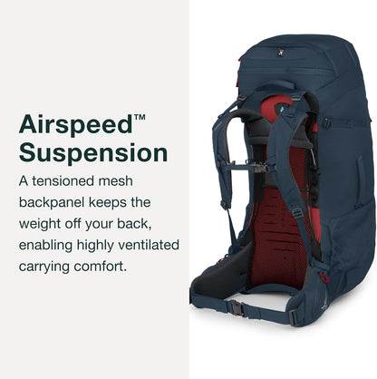 Osprey Farpoint Trek 75L Men's Travel Backpack, Black