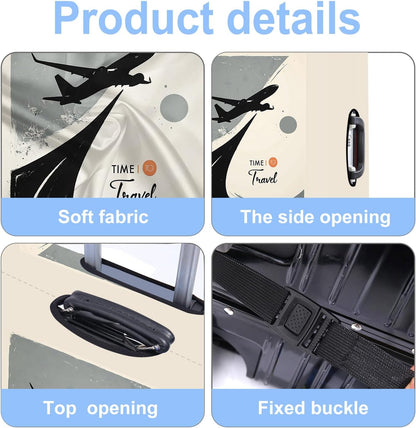 Travel Luggage Cover Washable Suitcase Protector Anti-Scratch,Stretchable Fit for 20-34Inch Luggage Durable Travel Bag Cover with Zipper Closure (L(28-30inch suitcase))