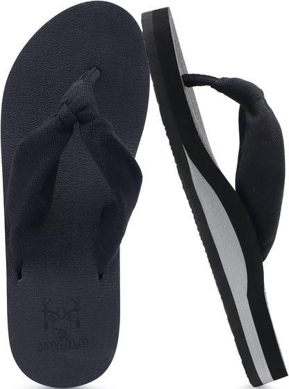 KuaiLu Flip Flops for Women with Arch Support Yoga Mat Comfortable Summer Beach Walking Thong Cushion Sandals Slip On Indoor Outdoor